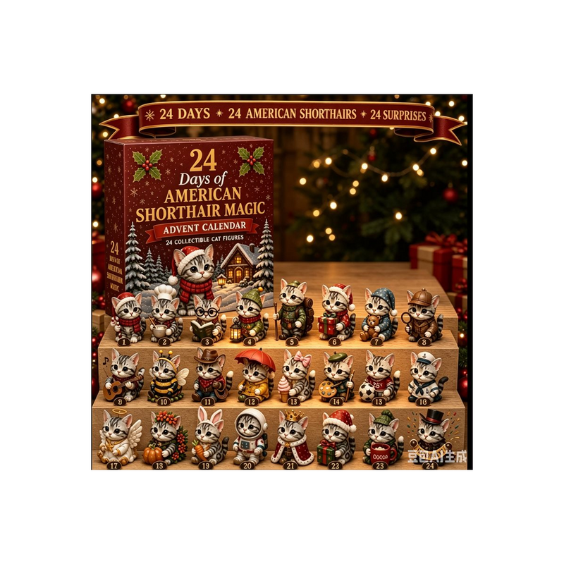 Christmas Cats Advent Calendar — gift set
