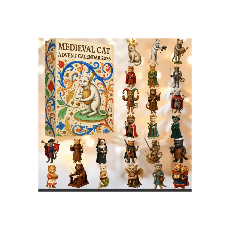 Medieval Cats Advent Calendar — gift set
