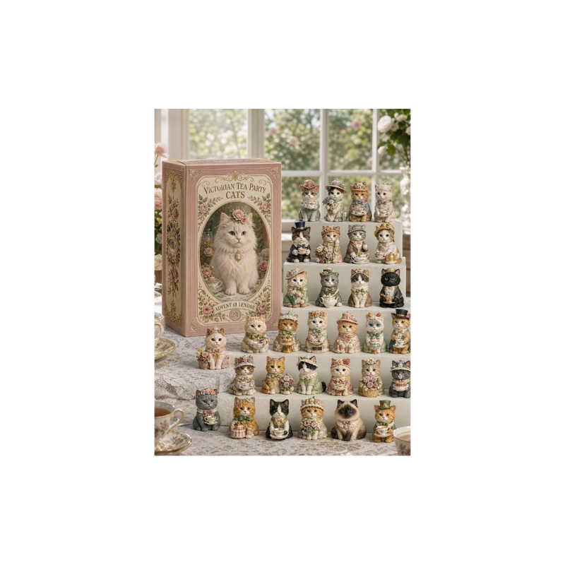 Victorian Tea Party Cats Advent Calendar — gift set