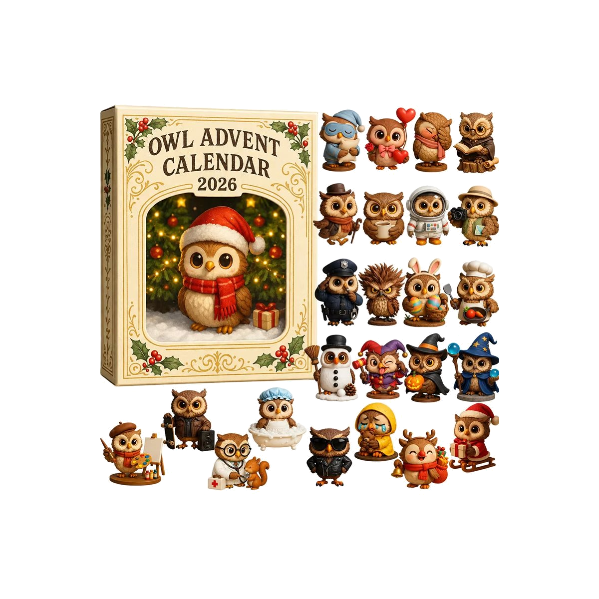 DFY retail hero v2 — Owl Advent Calendar — original artwork