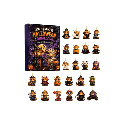DFY retail hero v2 — Halloween Highland Cow Advent Calendar — original artwork