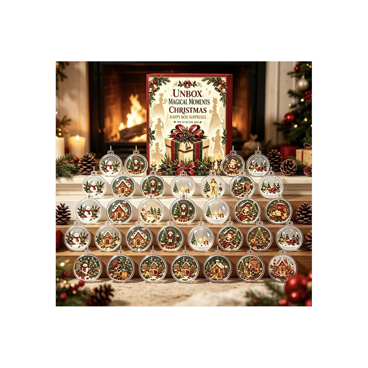 DFY retail hero v2 — Christmas Snow Globe Advent Calendar — original artwork