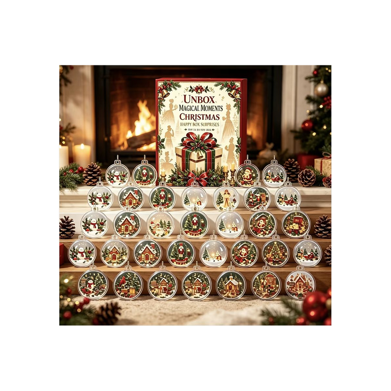 Christmas Snow Globe Advent Calendar — gift set