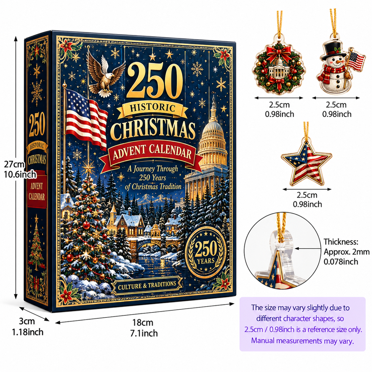 America 250th Anniversary Countdown Calendar Advent Calendar