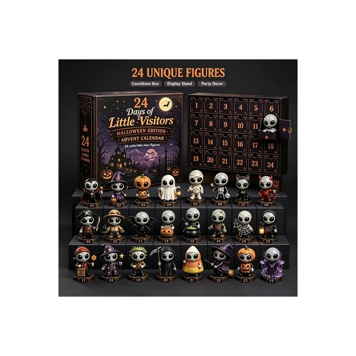 DFY retail hero v2 — Spooky Cute Alien Advent Calendar — original artwork