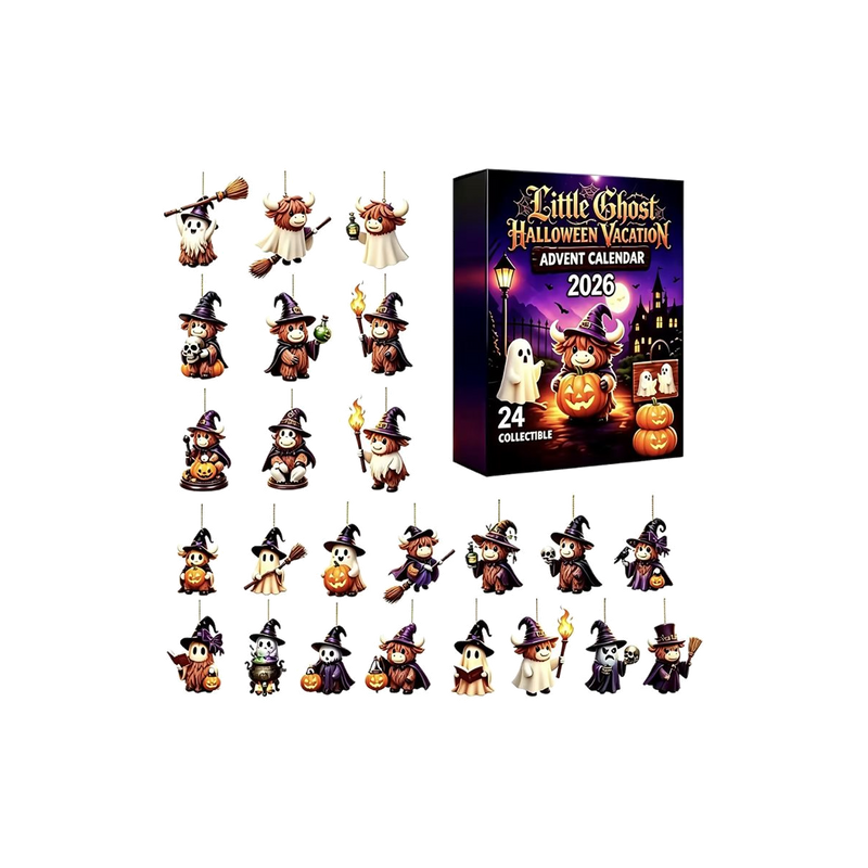 Witch Hat Highland Cow Advent Calendar — gift set