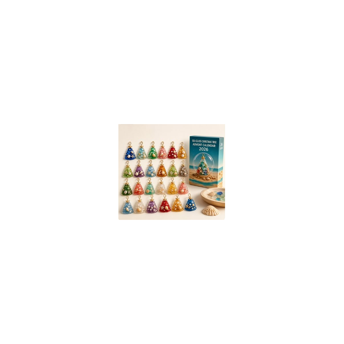 DFY retail hero v2 — Sea Glass Mini Charm Advent Calendar — original artwork