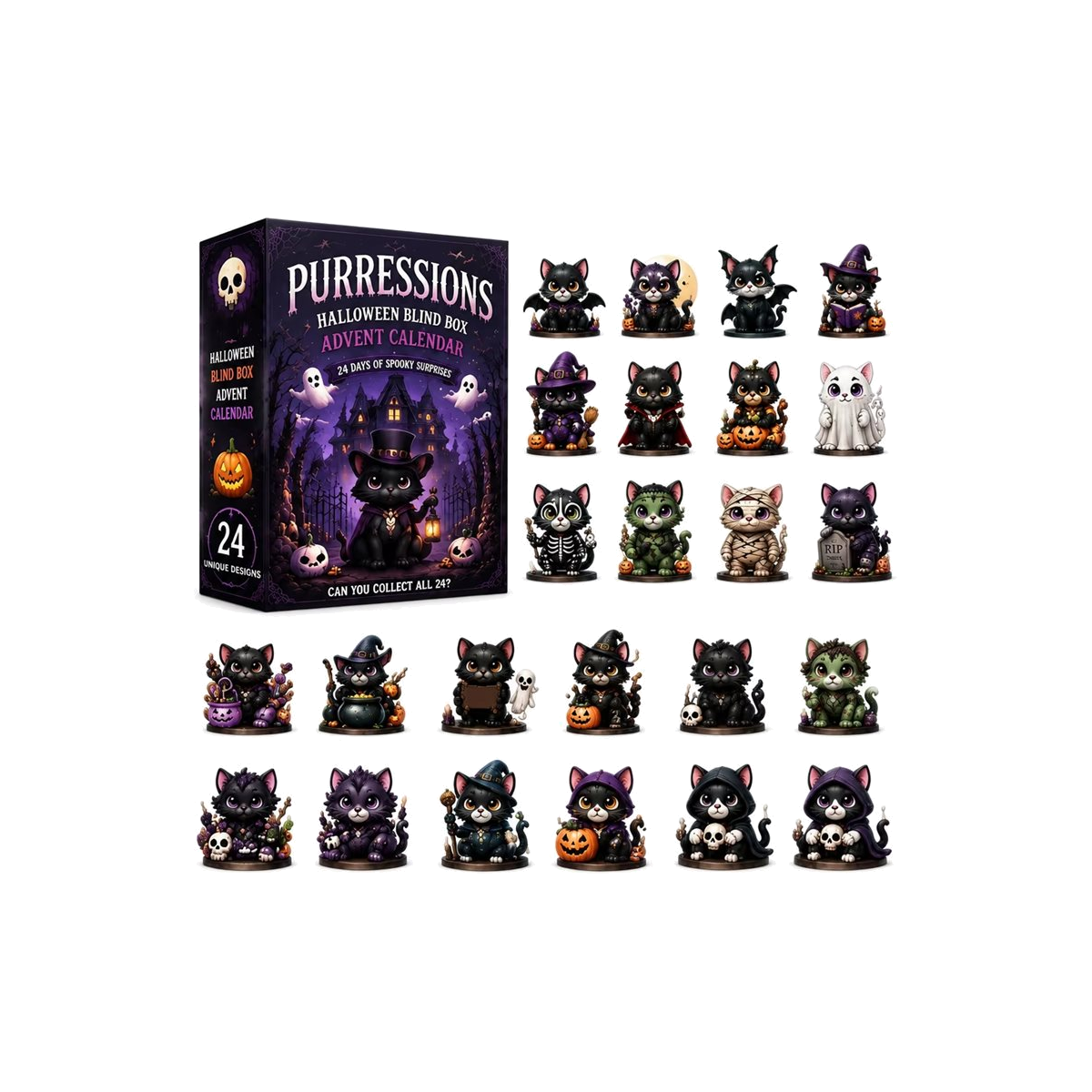 DFY retail hero v2 — Halloween Black Cat Advent Calendar — original artwork