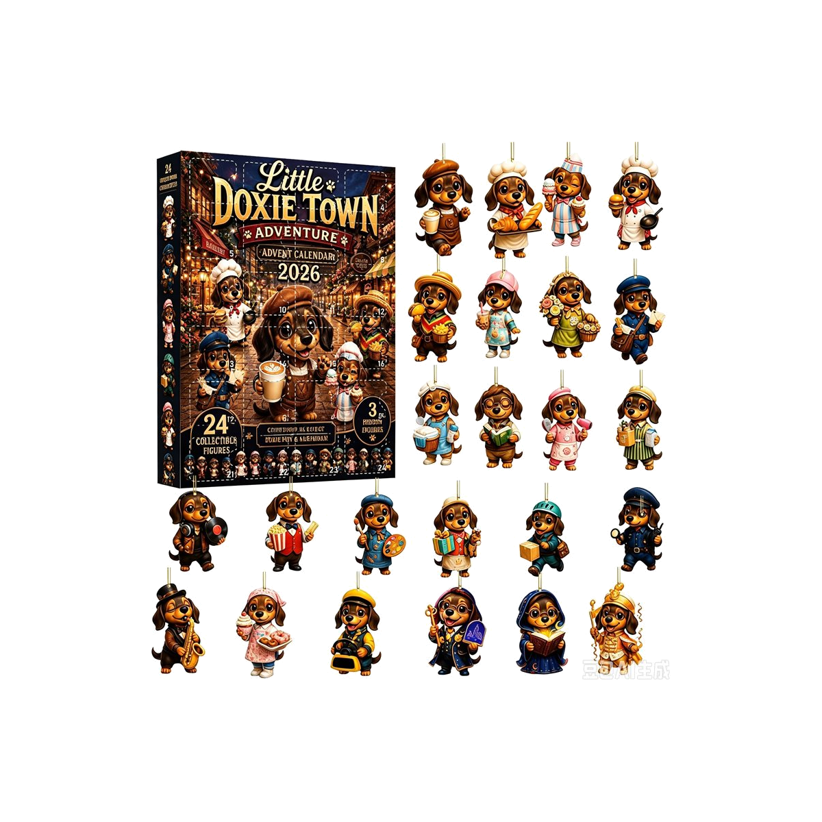 DFY retail hero v2 — Christmas Chef Dog Advent Calendar — original artwork