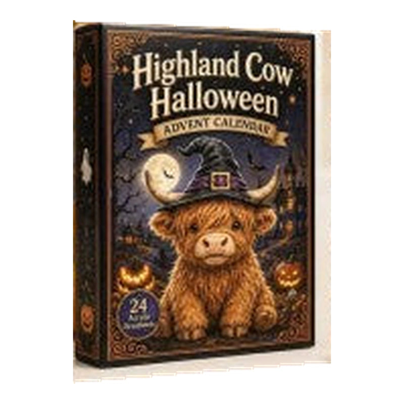 Highland Cow Witch Hat Advent Calendar — gift set