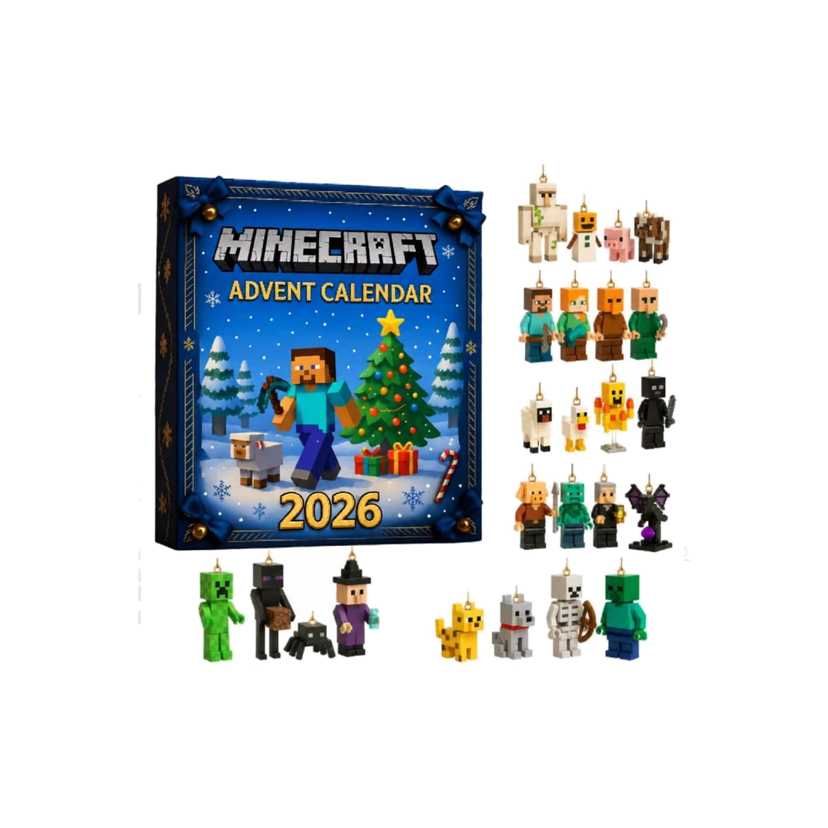 DFY retail hero v2 — Minecraft Advent Calendar — original artwork