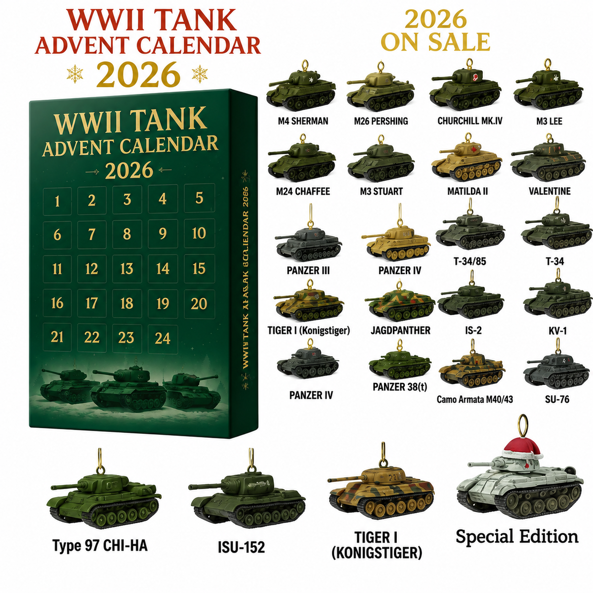WWII Tank Advent Calendar