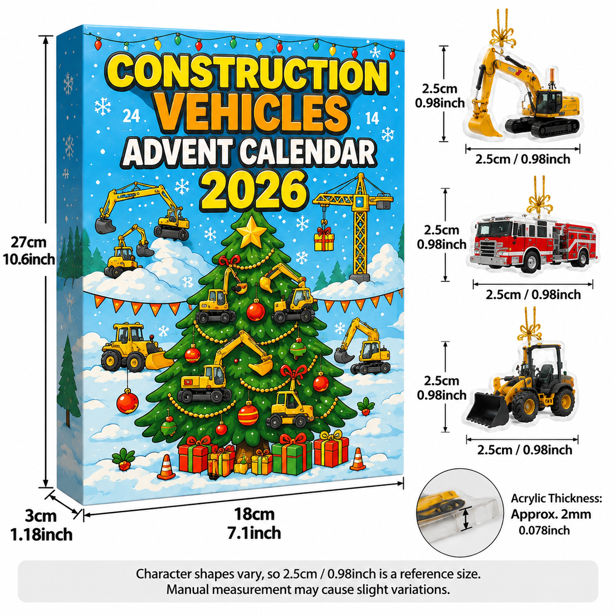Construction Vehicle Advent Calendar