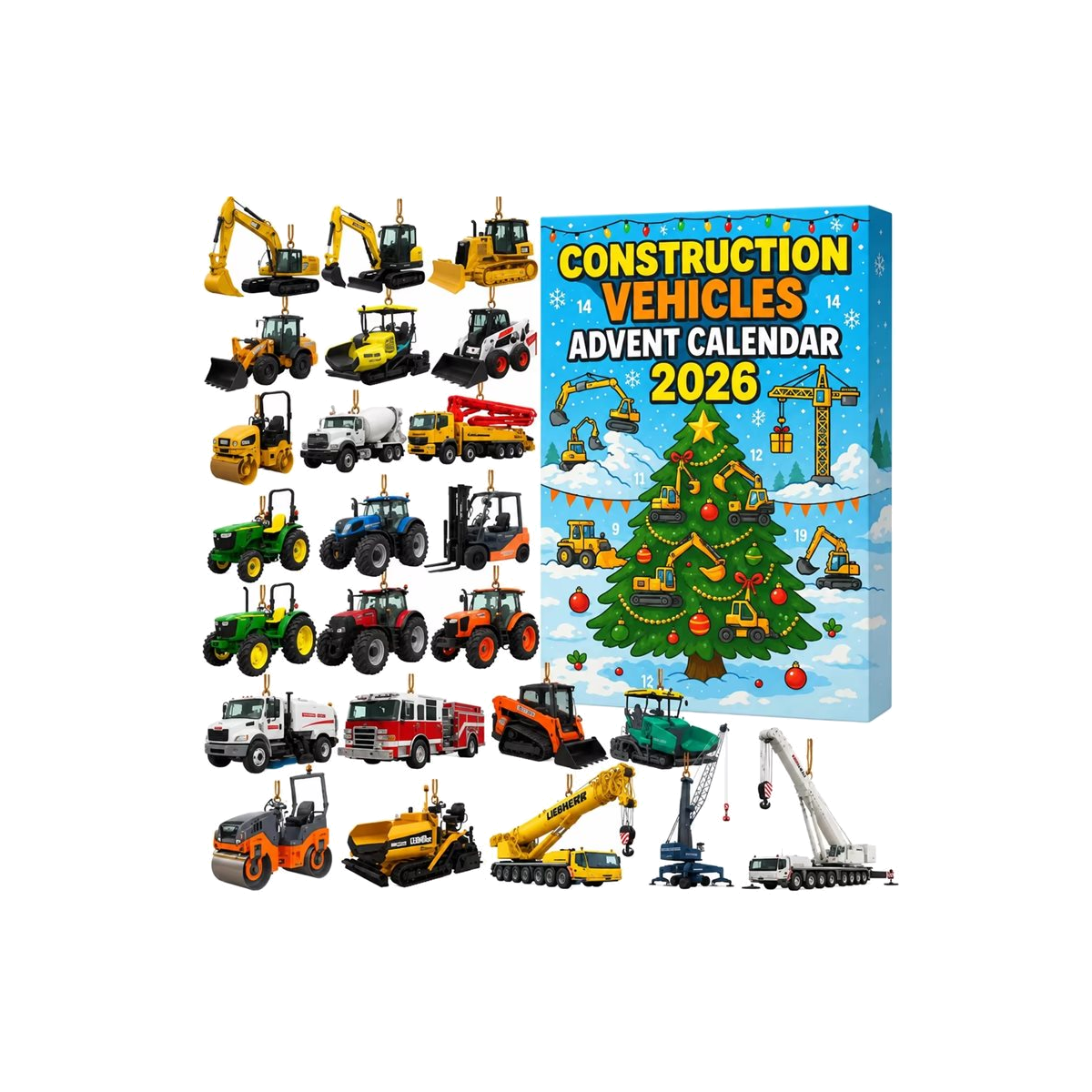 DFY retail hero v2 — Construction Vehicle Advent Calendar — original artwork