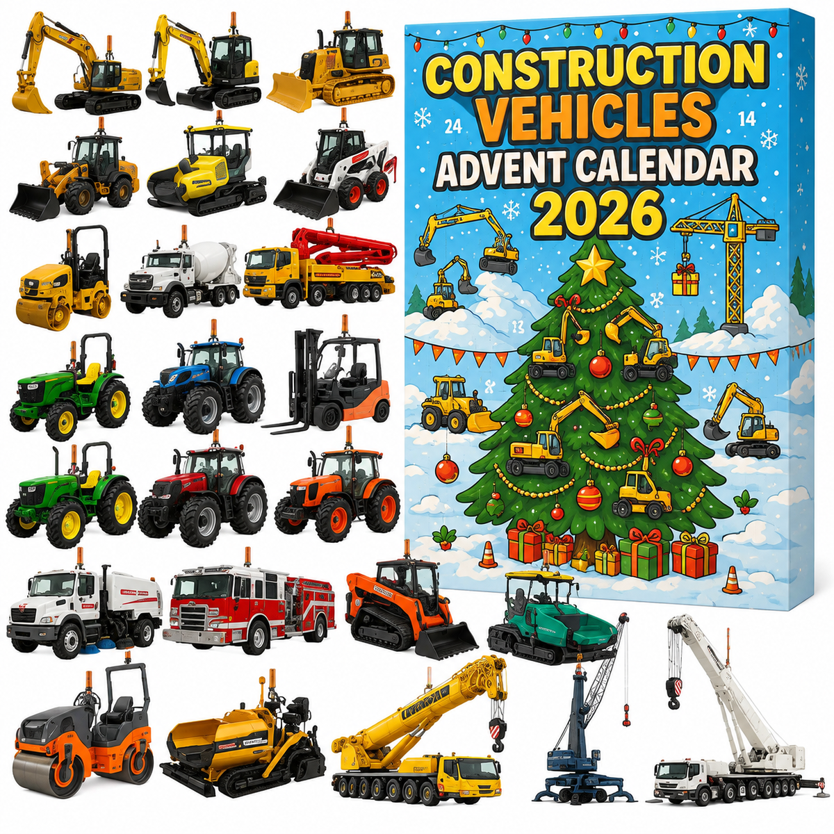 Construction Vehicle Advent Calendar