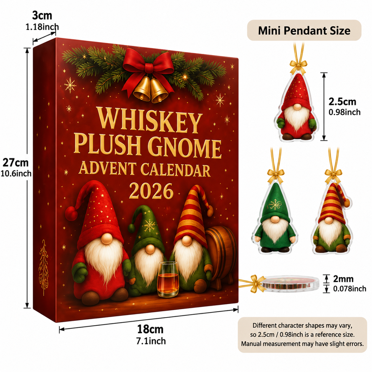 Whiskey Plush Gnome Advent Calendar