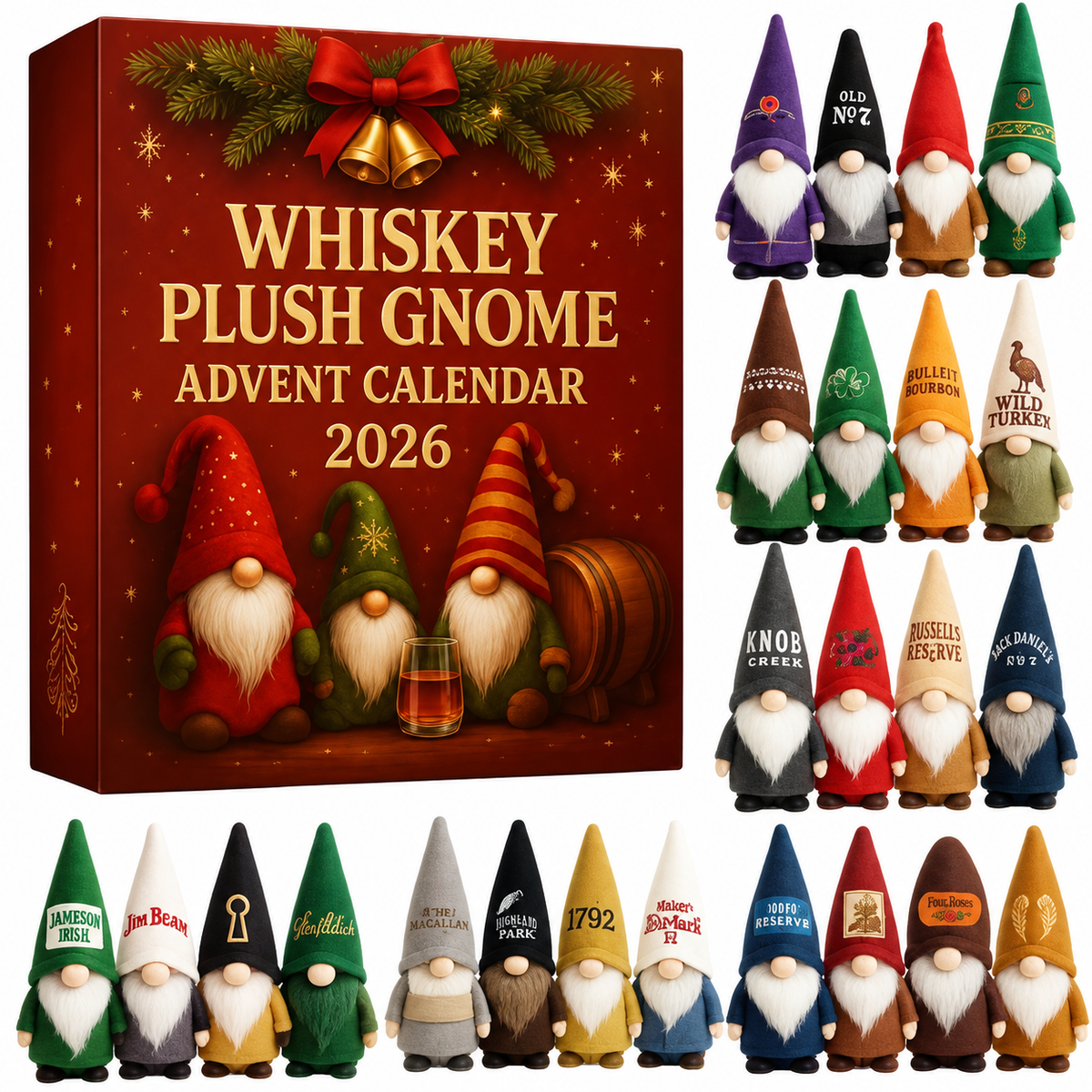 Whiskey Plush Gnome Advent Calendar