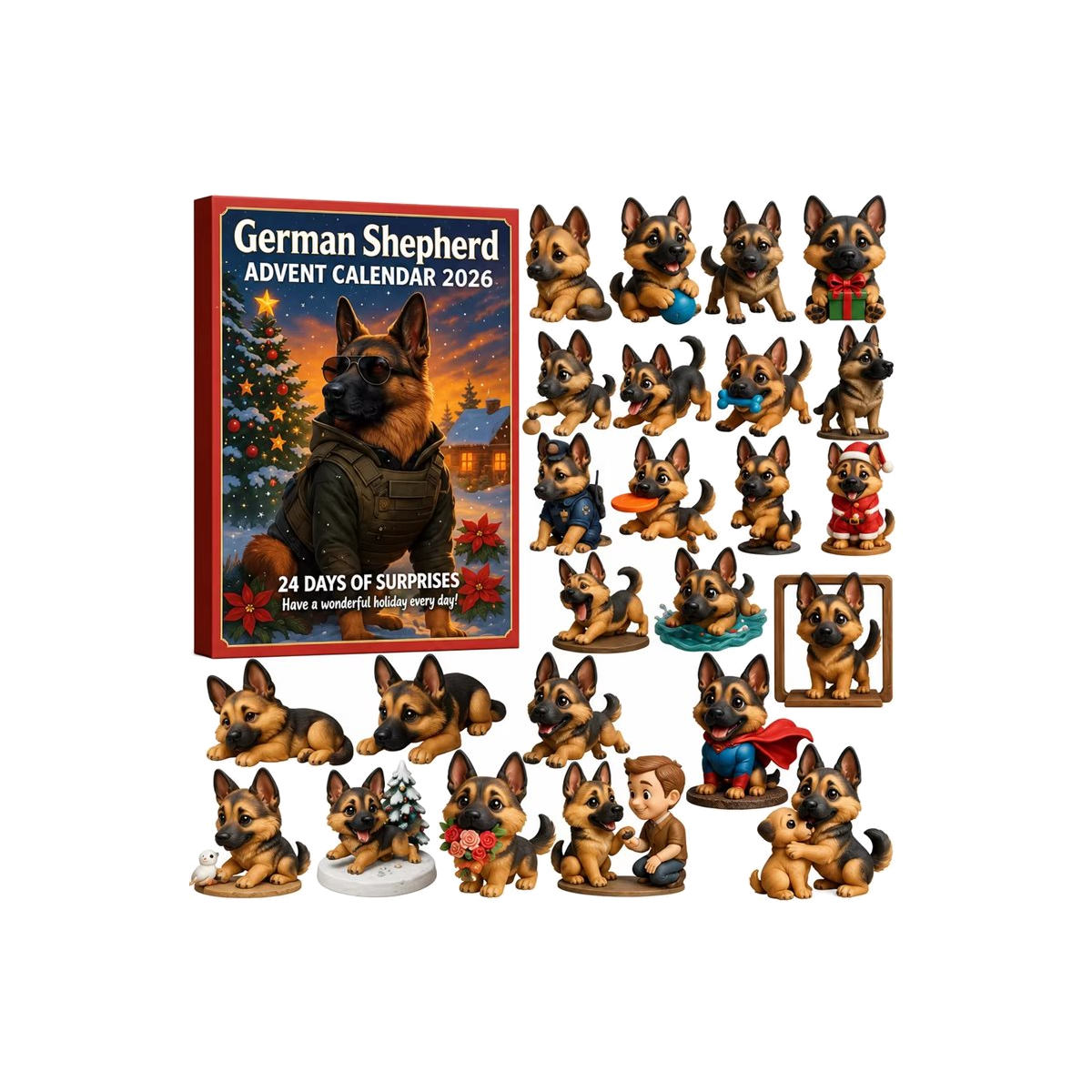 DFY retail hero v2 — German Shepherd Advent Calendar — original artwork
