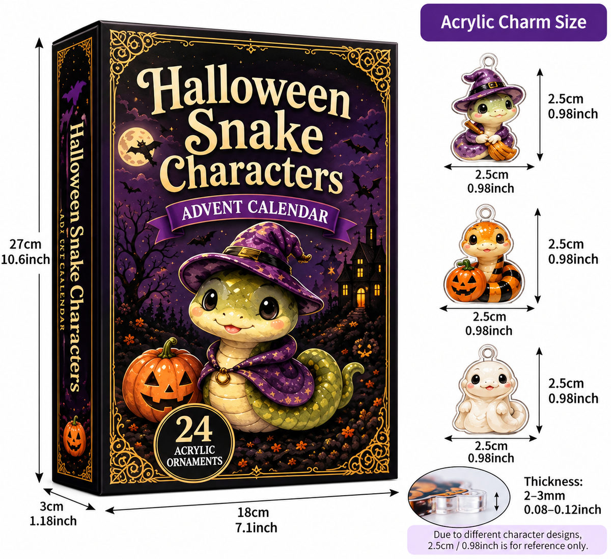 Witch Pumpkin Snake Advent Calendar