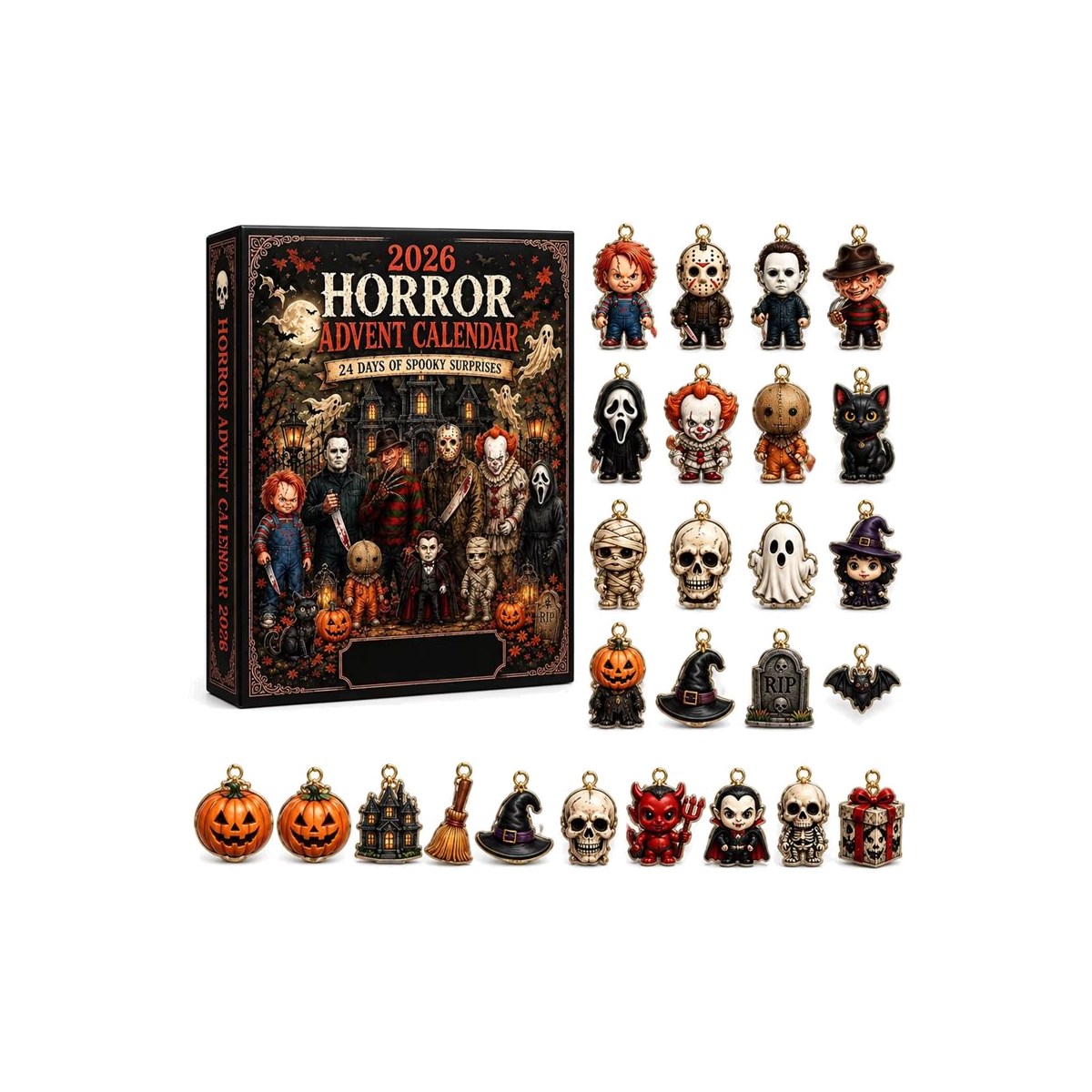 DFY retail hero v2 — Horror Character & Pumpkin Advent Calendar — original artwork