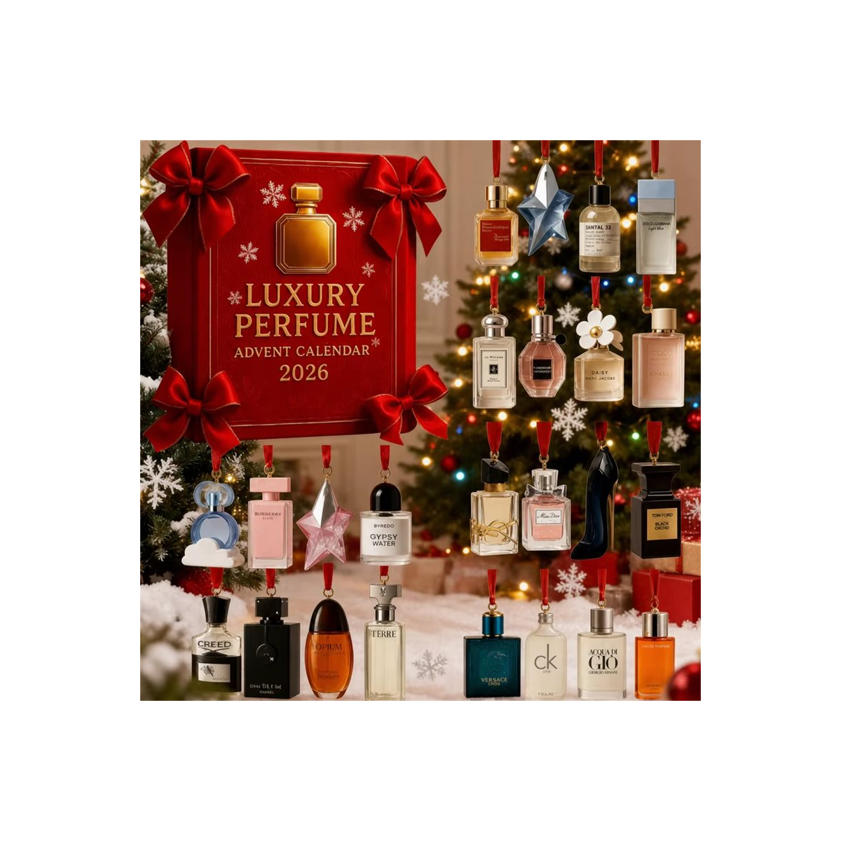 DFY retail hero v2 — Luxury Perfume Advent Calendar — original artwork