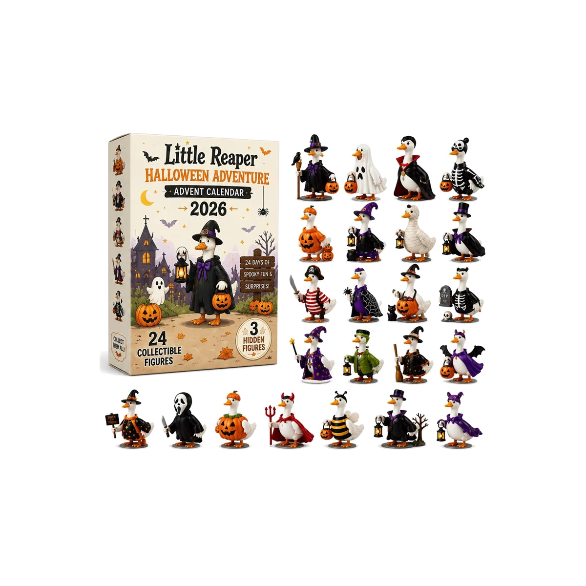 DFY retail hero v2 — Grim Reaper Duck Advent Calendar — original artwork