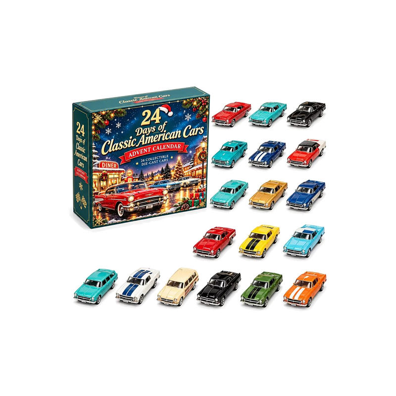 Classic American Cars Advent Calendar — gift set
