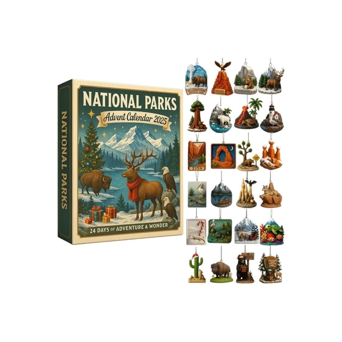 DFY retail hero v2 — National Parks Deer Advent Calendar — original artwork
