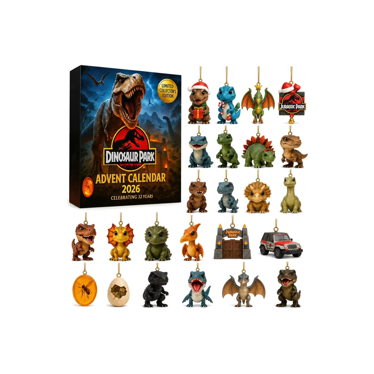 DFY retail hero v2 — Jurassic Dinosaur Advent Calendar — original artwork