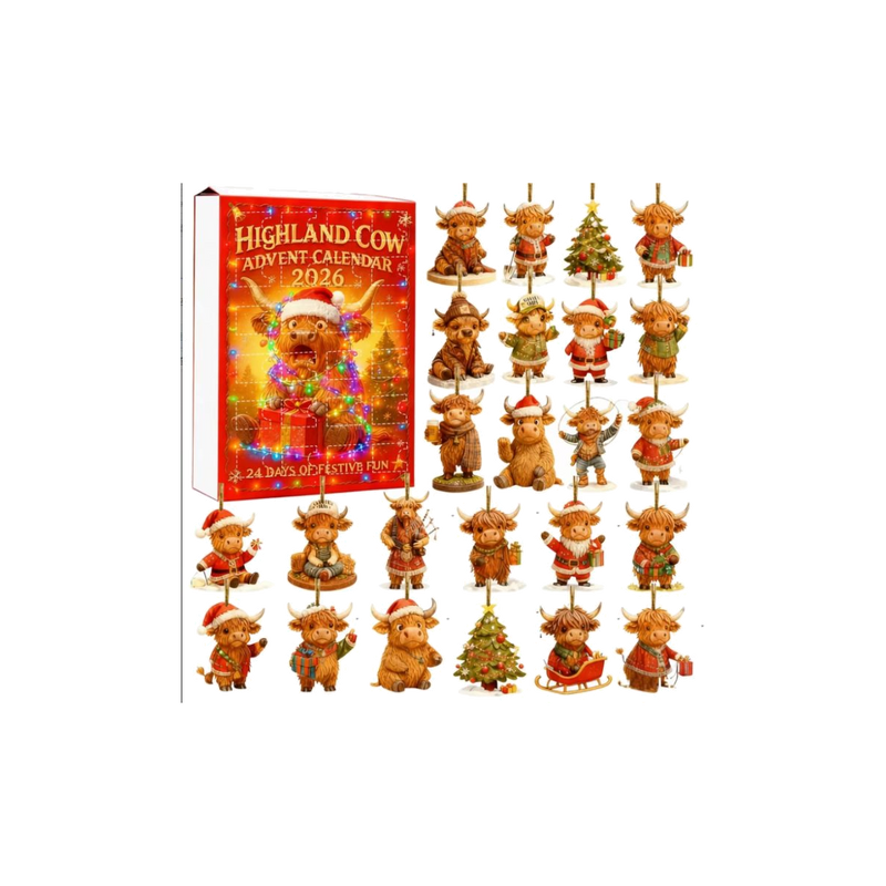Christmas Cows Advent Calendar — gift set
