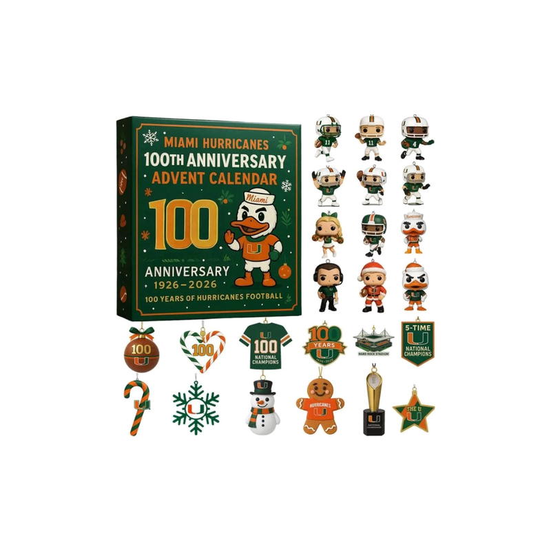 Miami Hurricanes Centennial Advent Calendar — gift set