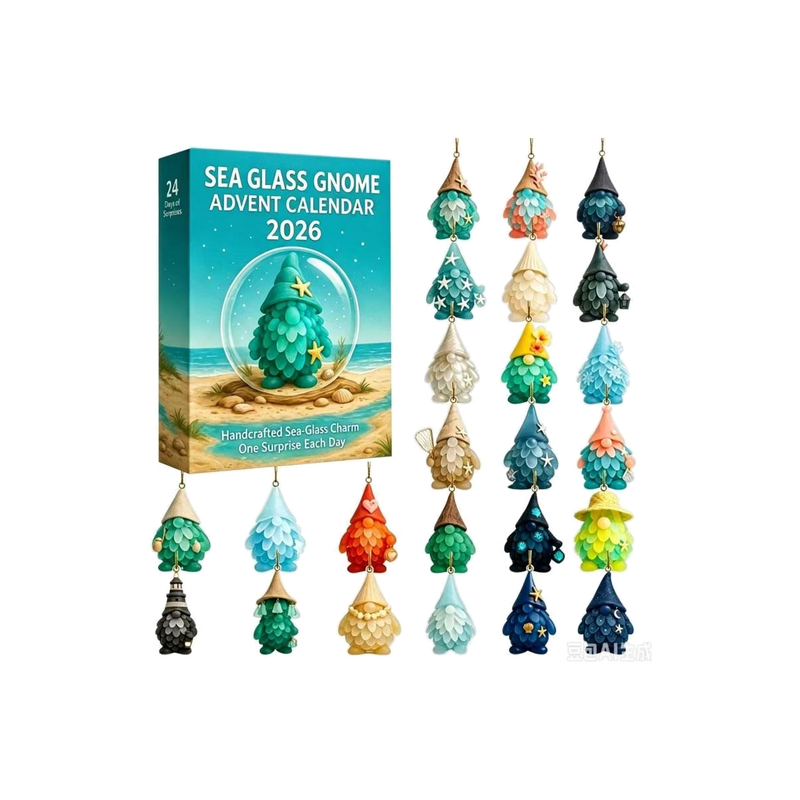 Sea Glass Gnomes Advent Calendar — gift set