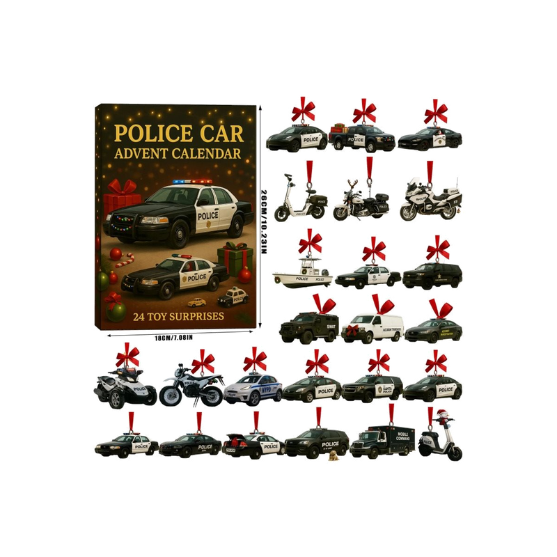 Police Cars Advent Calendar — gift set