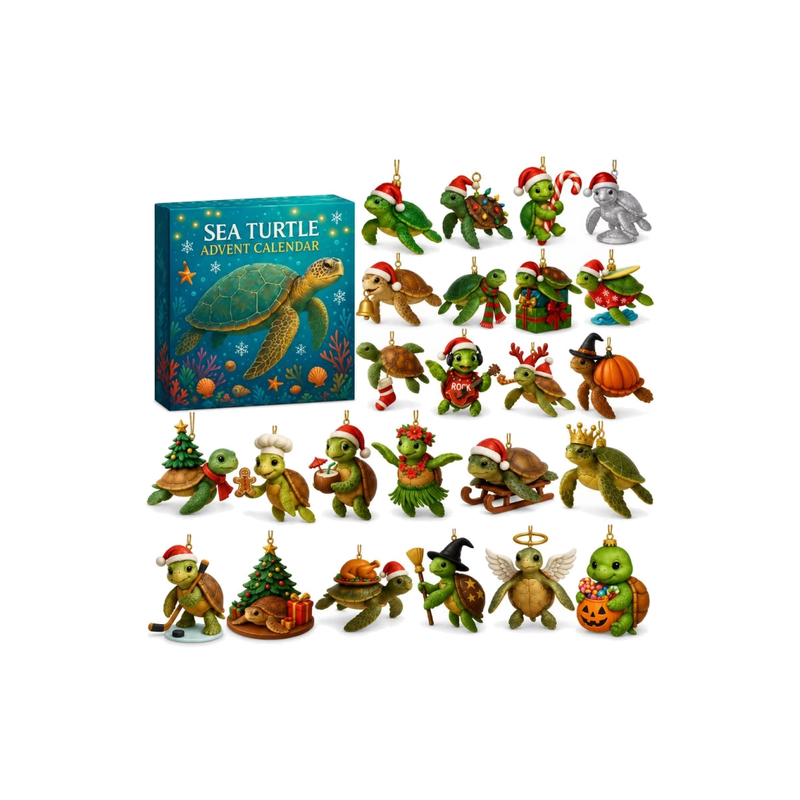 Christmas Turtles Advent Calendar — gift set